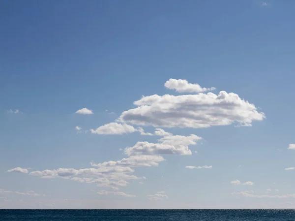 Blue sky with clouds over sea. Nature composition. — Stock Photo, Image