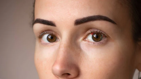 Close up photograph of a womans eye