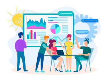 İş toplantısı ofiste, takım iş kavramı.