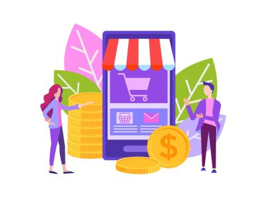 İş konsepti, online mağaza, satın alma ve satış.