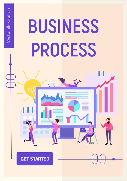 Бізнес-процес плаката — стоковий вектор