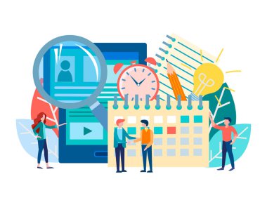 Kavram vektör illüstrasyon işe. 