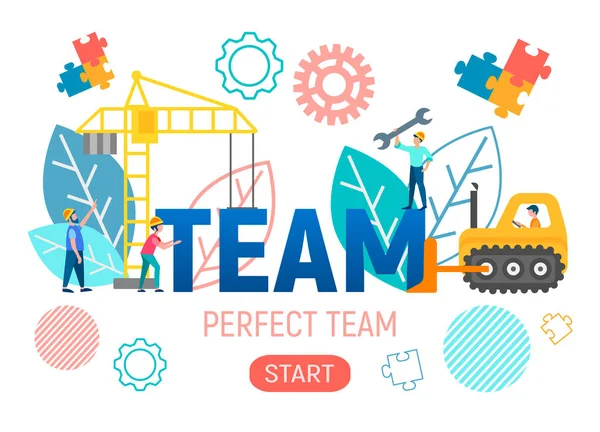 Illustration vectorielle du concept de travail d'équipe . — Image vectorielle