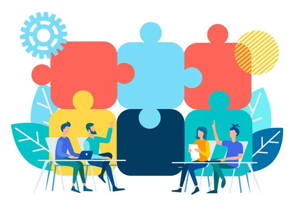 Business teamwork concept vector illustration