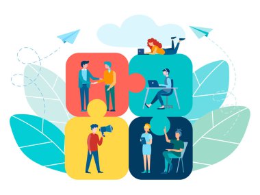 Takım çalışmasının bir sembolü olarak bulmaca yapısı