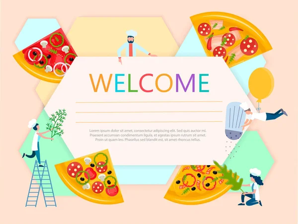 Certificato Corsi Cucina Pizzeria Lezioni Cucina Online Illustrazione Vettoriale — Vettoriale Stock