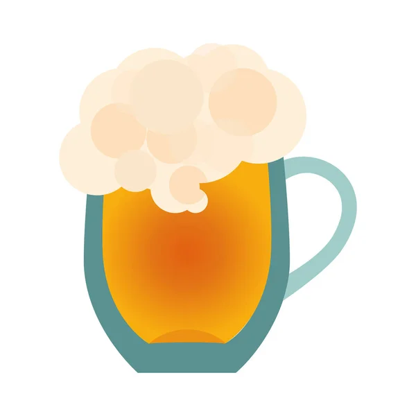 Ölglas ikon isolerad på vit bakgrund. Tecknad alkohol mugg. Vektor illustration — Stock vektor