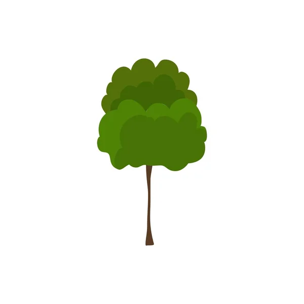 Зеленые деревья иконка дизайн изолирован на белом фоне. Вектор — стоковый вектор