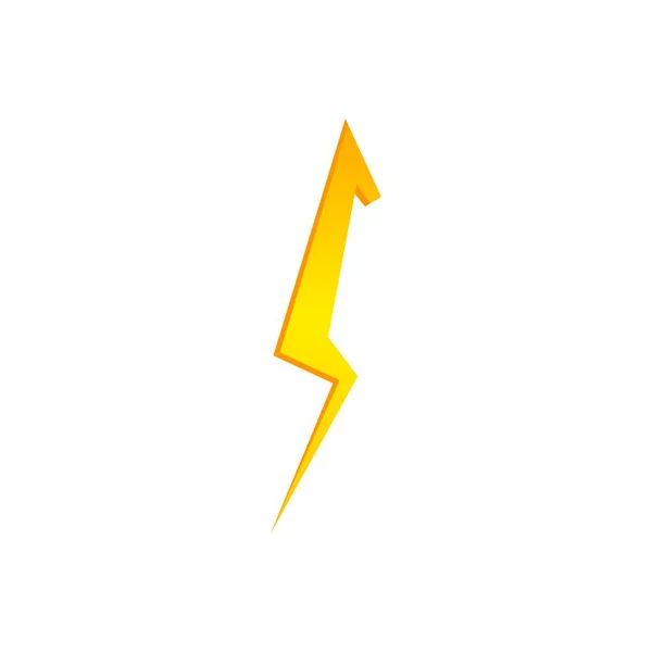 Oświetlenie grom lampy błyskowej żółty zestaw ikon w płaskim stylu izolowane na białym tle. Ilustracja wektora eps10 — Wektor stockowy