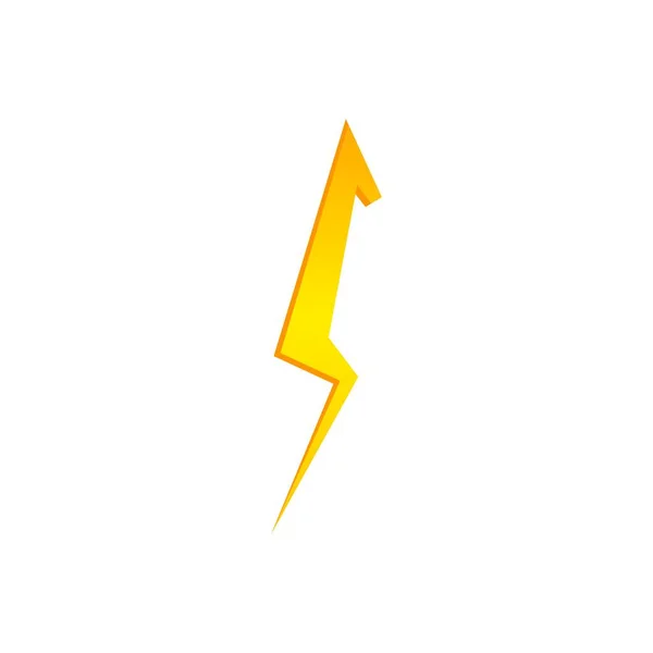 Iluminación trueno tornillo flash icono amarillo conjunto en estilo plano aislado sobre fondo blanco. Ilustración vectorial eps10 — Archivo Imágenes Vectoriales