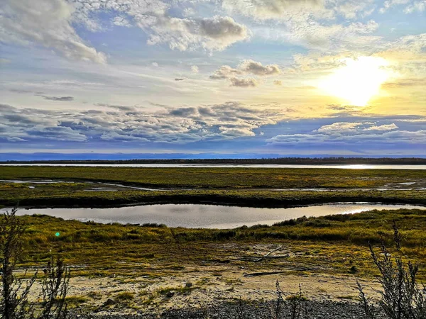 Baía Rio Pequeno Sob Luz Sol — Fotografia de Stock