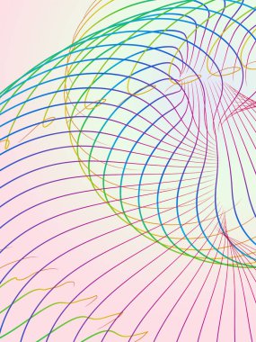 Orijinal kavisli şekiller ile spektrum renk soyut arka plan o