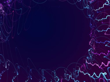 Yumuşak gradyan üzerinde orijinal sanat şekilleri olan parlak neon soyut arkaplan iş sunumunuz veya poster için bir arka plan olarak harika