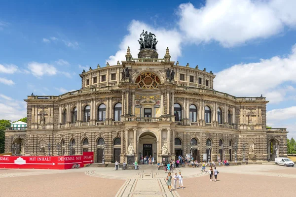 Semperovy Opery Staatsoper Dresden Sachsische Saské Státní Opeře Koncertní Síň — Stock fotografie