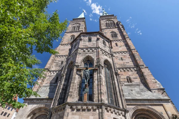 Церковь Себальдуса Себальд Себальдускирхе Средневековая Церковь Нюрнберге Германия — стоковое фото