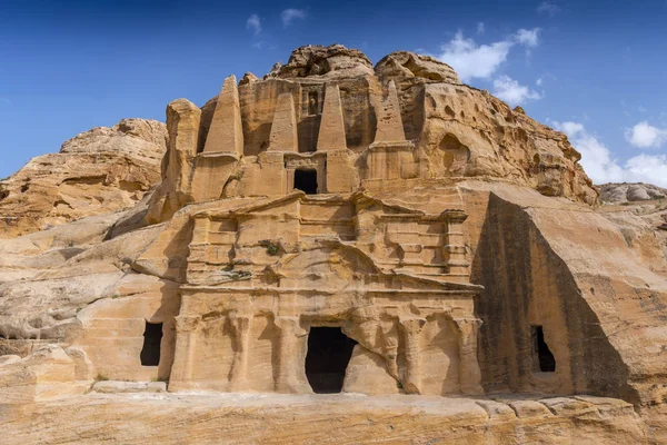 Tumba Del Obelisco Bab Como Siq Triclinium Antigua Ciudad Nabatea — Foto de Stock