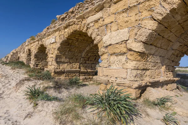 Das Römische Aquädukt Caesarea Israel Naher Osten — Stockfoto
