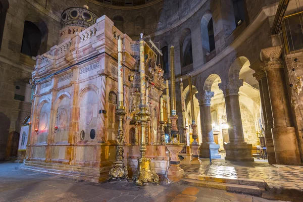 Aedikula Kutsal Kabir Kilisesi Rotunda Christian Mahallesi Kudüs Srail Diriliş — Stok fotoğraf