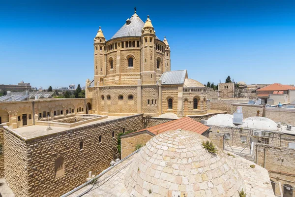 Dormition Abbey Kyrkan Berget Sion Jerusalem Israel Mellanöstern — Stockfoto