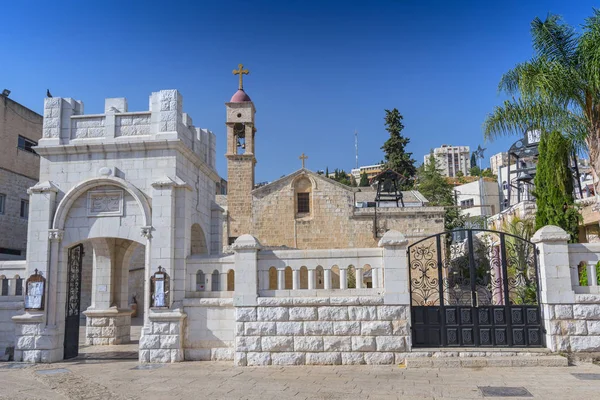 Grekisk Ortodoxa Kyrkan Basilika Bebådelsekyrkan Nasaret Israel — Stockfoto