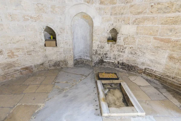 İsa Kudüs İsrail'in Zeytin Dağı üzerinde yükseliş Şapel. Yer cennet, Kudüs, İsrail yükselmiş önce nerede dünyada İsa Mesih'in son ayak izleri.