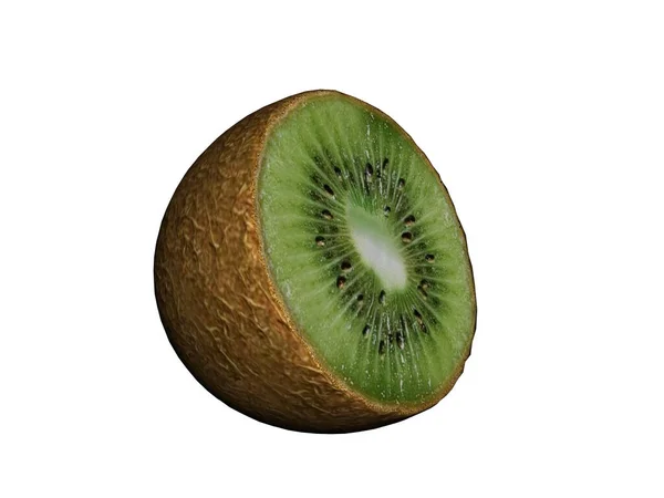 Groene Kiwi Tweeën Gedeeld — Stockfoto