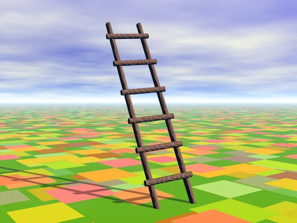 Ladder Rungs Soars Sky — Stock Photo, Image