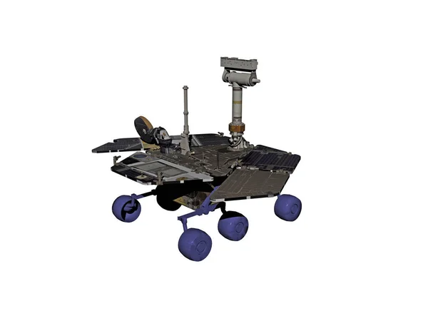 Mars Rover Rollt Über Die Oberfläche Des Planeten — Stockfoto