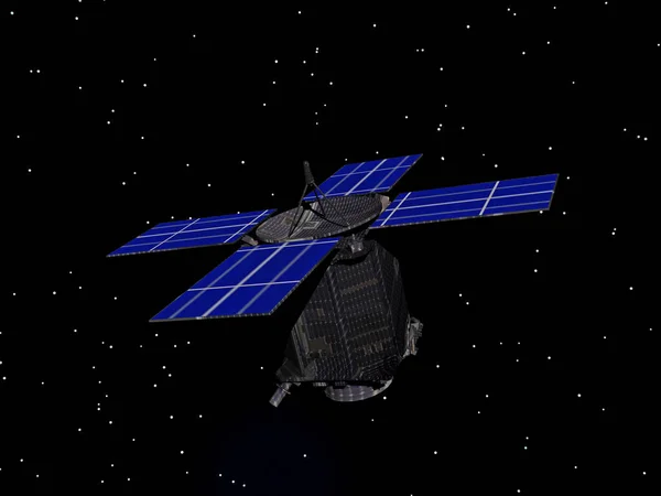 Satellitbanor Runt Jorden För Observation — Stockfoto