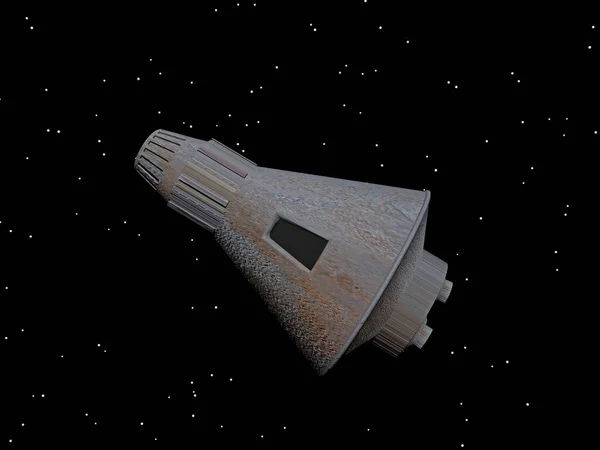 太空中的汞太空舱 — 图库照片