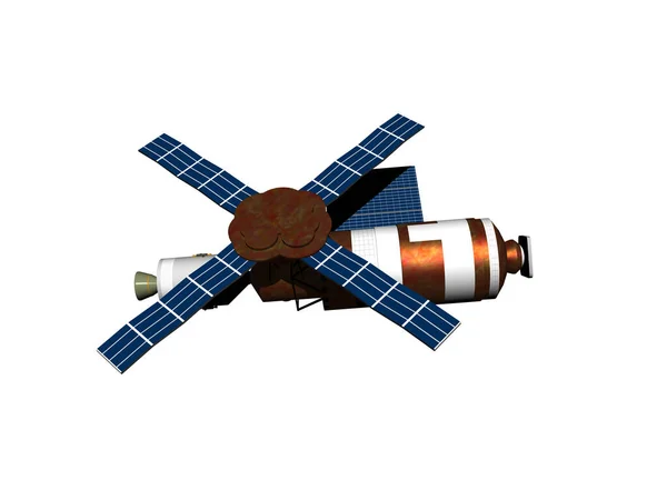 Stacja Kosmiczna Orbituje Wokół Ziemi — Zdjęcie stockowe