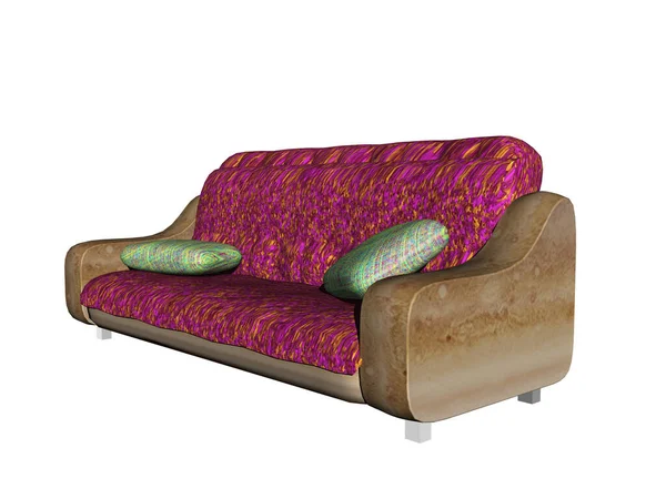 客厅里的现代色彩艳丽的沙发 — 图库照片
