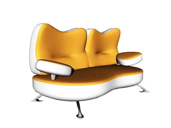 Nowoczesna Kolorowa Sofa Salonie — Zdjęcie stockowe