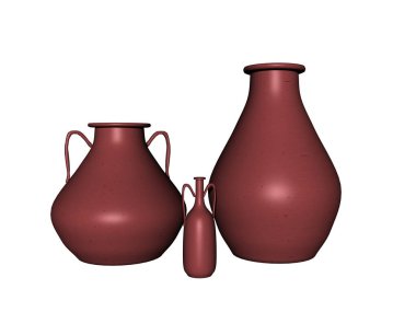seramik çömlek kulplu sürahiler gibi