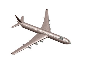 Yolcu jet motoru gökyüzünde