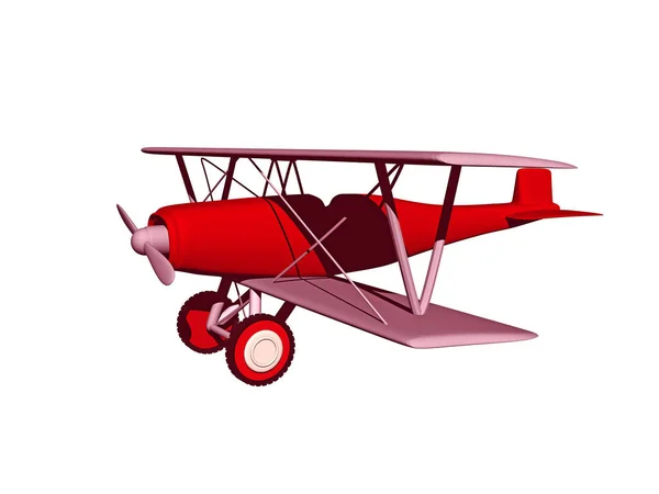 Stary Samolot Dwupłatowy Śmigłem — Zdjęcie stockowe