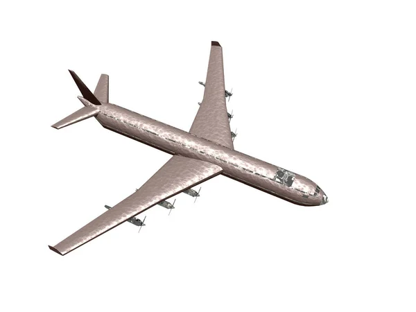 Vliegtuigmotor Voor Passagiers Lucht — Stockfoto