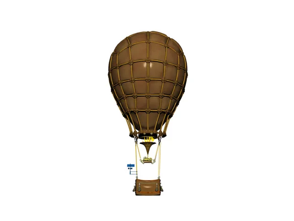 空に旅客バスケット付き熱気球 — ストック写真