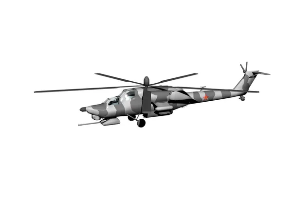 Helikopter Met Camouflage Kleuren Lucht — Stockfoto