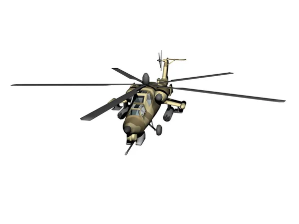 Helicóptero Con Colores Camuflaje Cielo —  Fotos de Stock