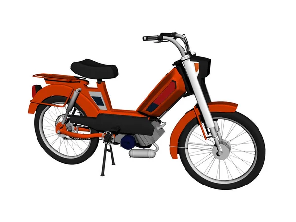 Altes Rotes Moped Mit Motor — Stockfoto