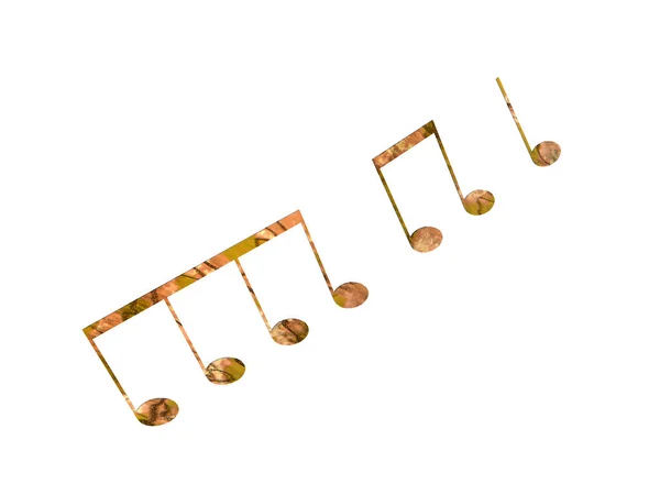 Golden Music Notes Float — Stock Photo, Image