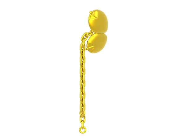 Gouden Oorbellen Als Elegante Sieraden — Stockfoto