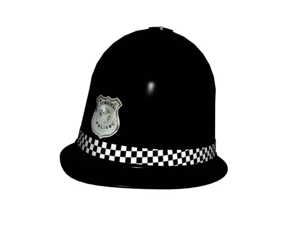 制服の帽子と英語の警官のバッジ — ストック写真