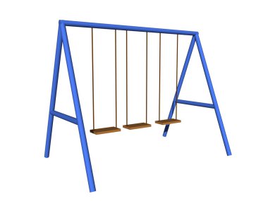 Salıncak ve kaydırma ile oyun alanı