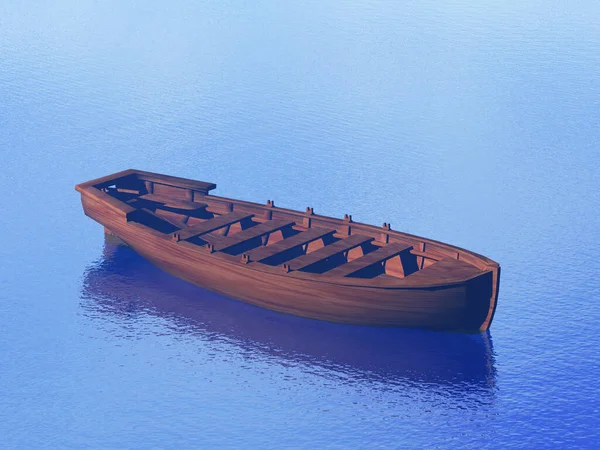 水の中の木製のボート — ストック写真