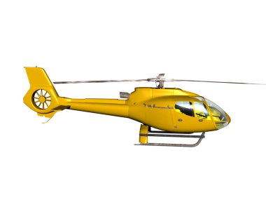 Kurtarma uçuşları için sarı helikopter