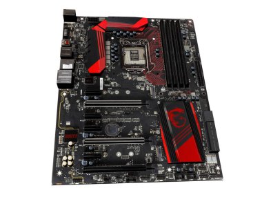 Birçok elektronik bileşene sahip bilgisayar kartı