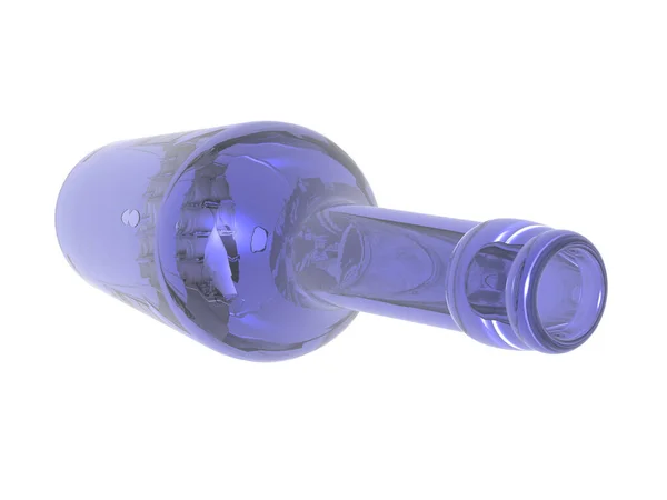 Botella Vidrio Teñido Con Velero Interior — Foto de Stock