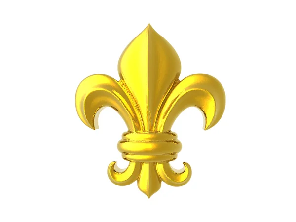 Lírio Francês Dourado Como Símbolo — Fotografia de Stock